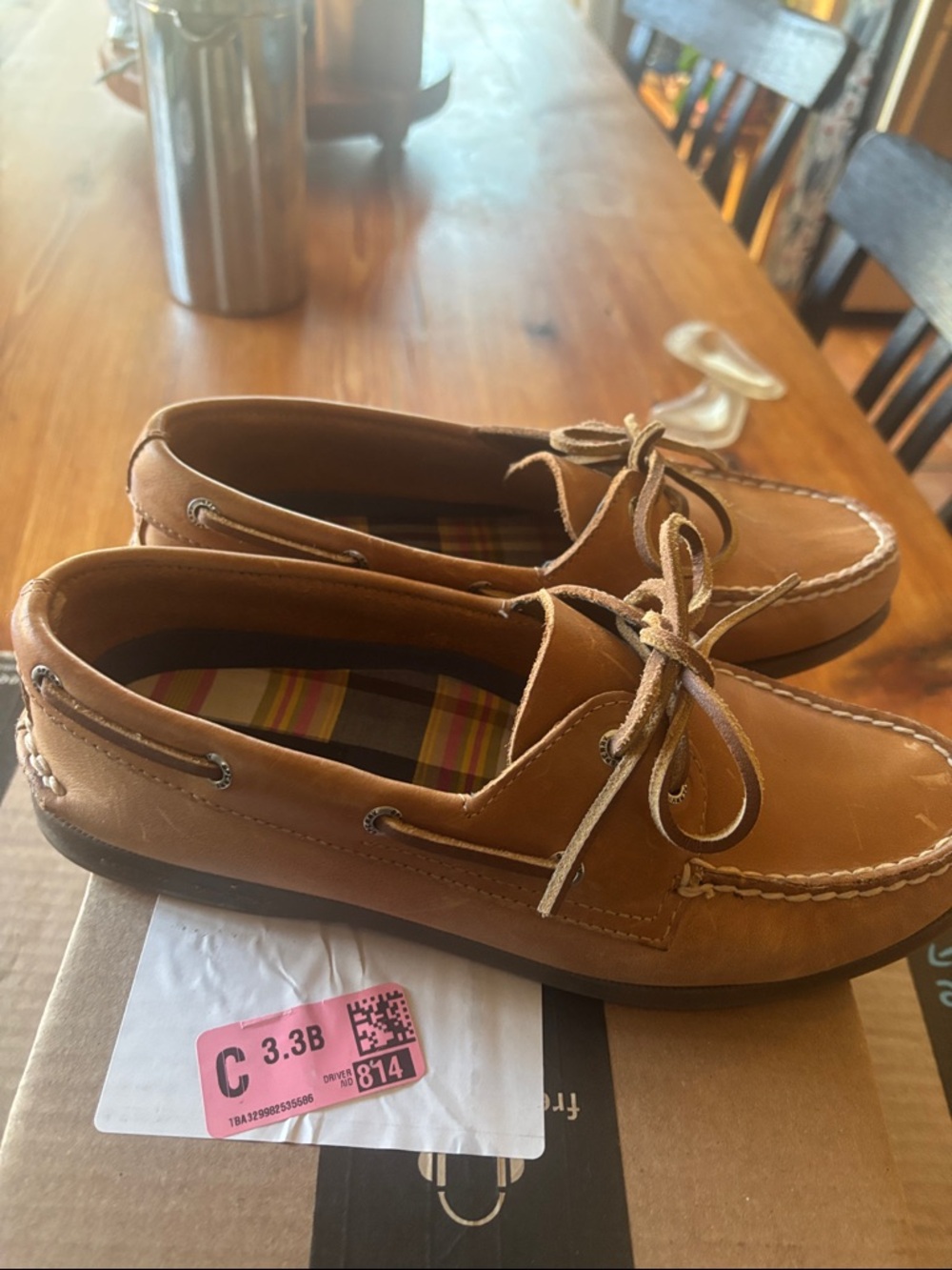 Sperry Women’s Classic Tan Leather Boat Shoes - Picture 6 of 6